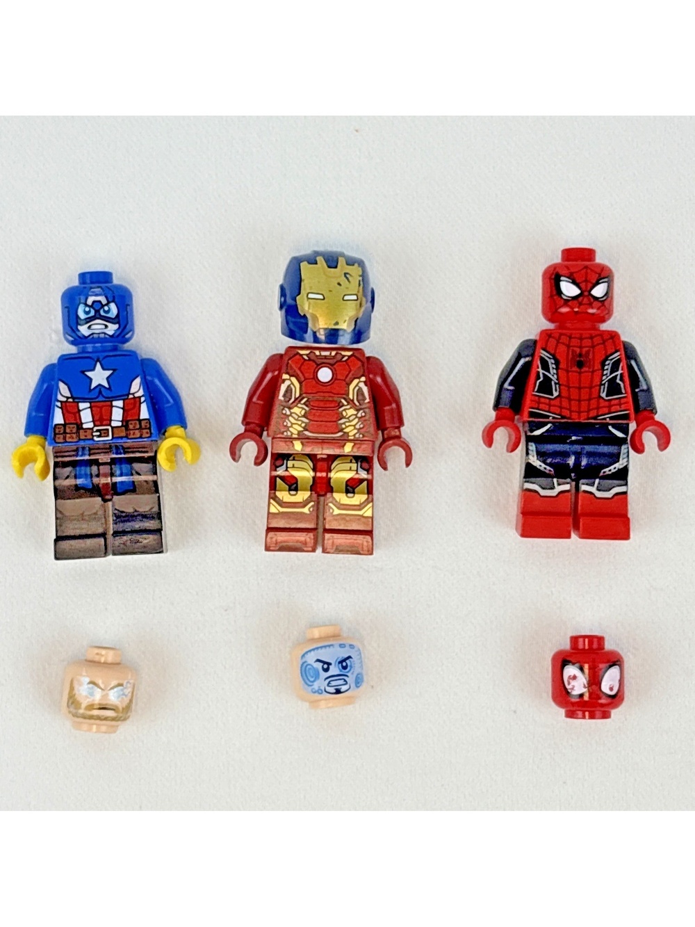 Lego Marvel Minifigure Parts Iron Man Mark 43 sh0974 Captain America Spider-Man